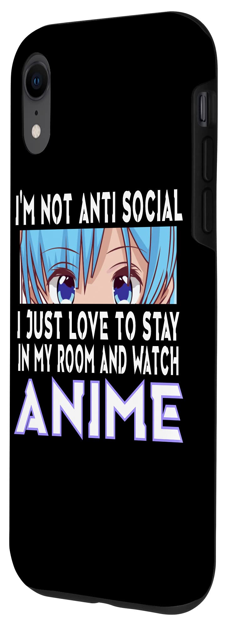 iPhone XR Case - Anime & Manga Lover Design for Social Teen Girls - Perfect for School, Work & Daily Use