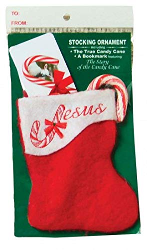 Candy Cane Legend Christmas Stocking - Festive Holiday Decor with Bookmark & Candy Holder - Perfect for Fireplace Mantel, Tree Decorations & Gift Giving