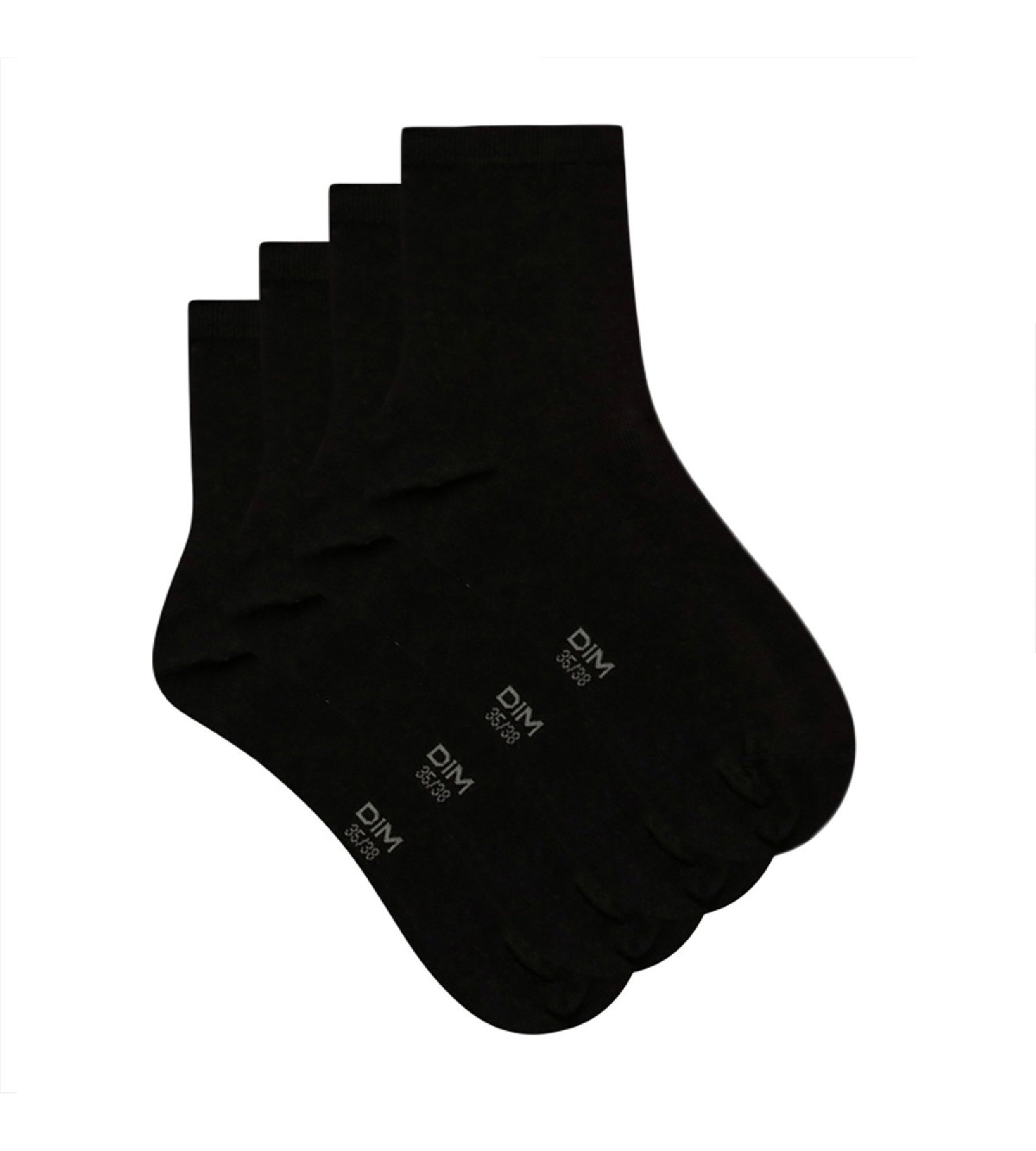 2 Pairs Women's Black Cotton Socks - Soft & Breathable for Everyday Comfort - Perfect for Work, Gym, and Casual Wear