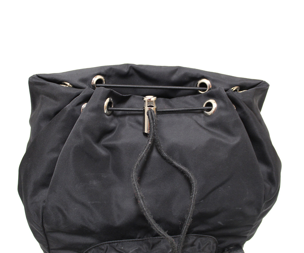 Authentic Prada Black Re-Nylon Double Buckle Backpack for Women - Luxury Designer Laptop Bag for Work, Travel & Everyday Use