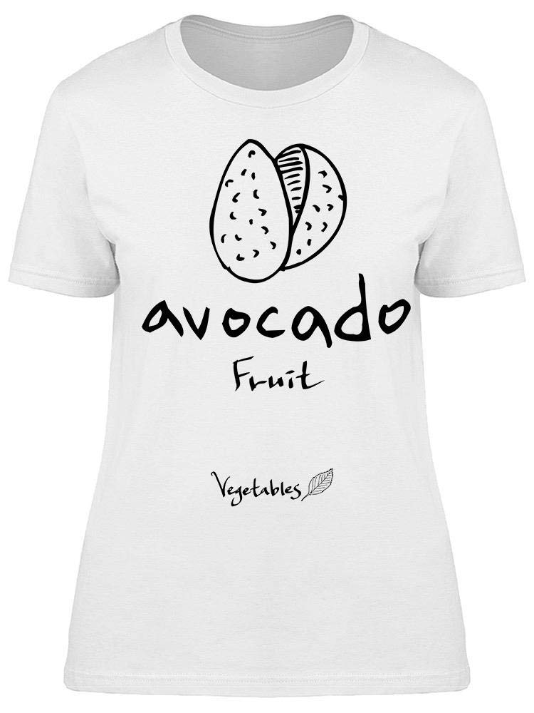 Smartprints Avocado T-Shirt for Women - Funny Vegetable Fruit Graphic Tee in White | Casual Wear, Gift Idea for Avocado Lovers