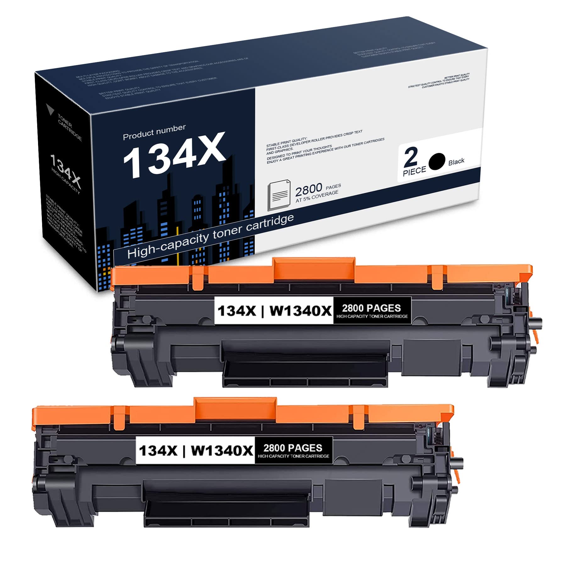 High-Yield Black Toner Cartridge Replacement (2-Pack) - Compatible with HP M209 M209dw M209dwe M234dw M234dwe Printers | Works with HP 6GW62F 6GW62E 6GW99F 6GW99E | Ideal for Home Office & Small Business Printing