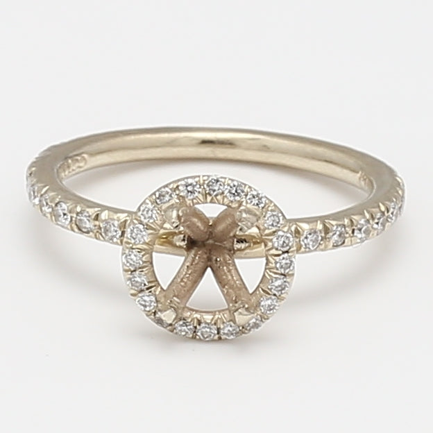 0.38 Carat Round Brilliant H SI1 Diamond Engagement Ring in 14K White Gold - Perfect for Proposals, Anniversaries & Bridal Jewelry