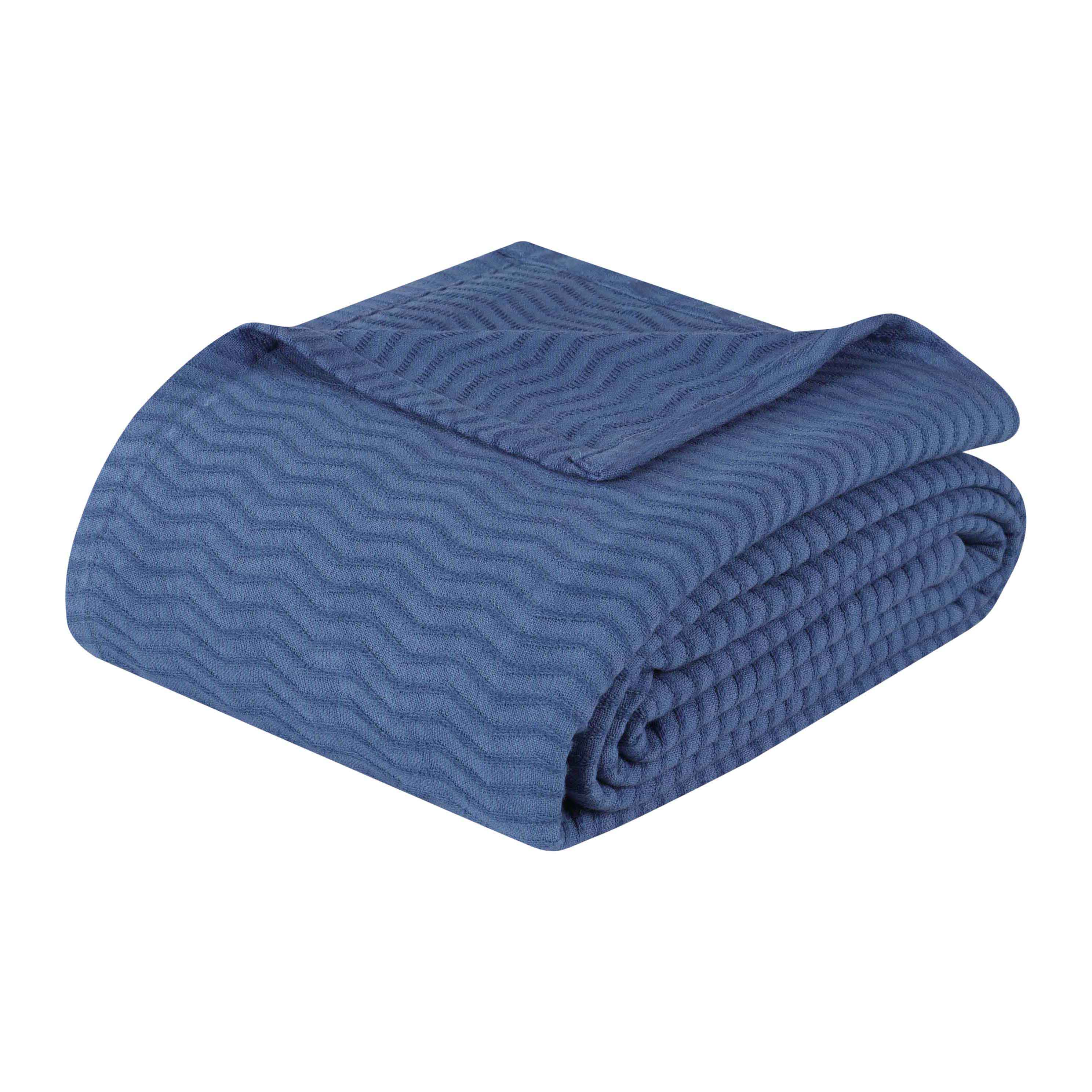 Jena Cotton Textured Chevron Lightweight Woven Blanket - Soft & Breathable Throw for Sofa, Bed & Outdoor Use - Cozy Home Decor & Picnic Essential