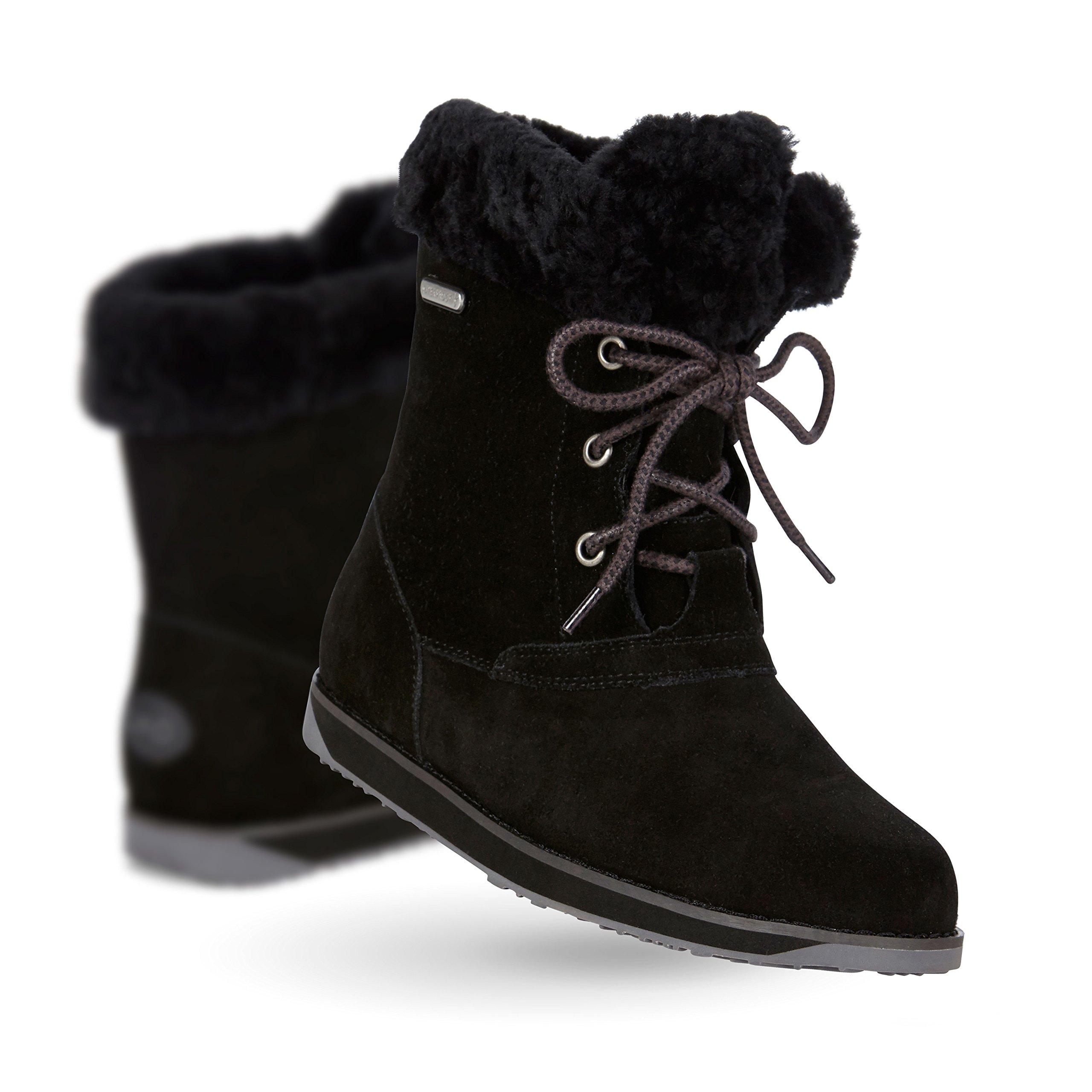 EMU Australia Women's Shaw Lo Waterproof Liner Skin Boots - Black Size 9 B(M) US | Winter Fashion, Outdoor Hiking, Casual Wear