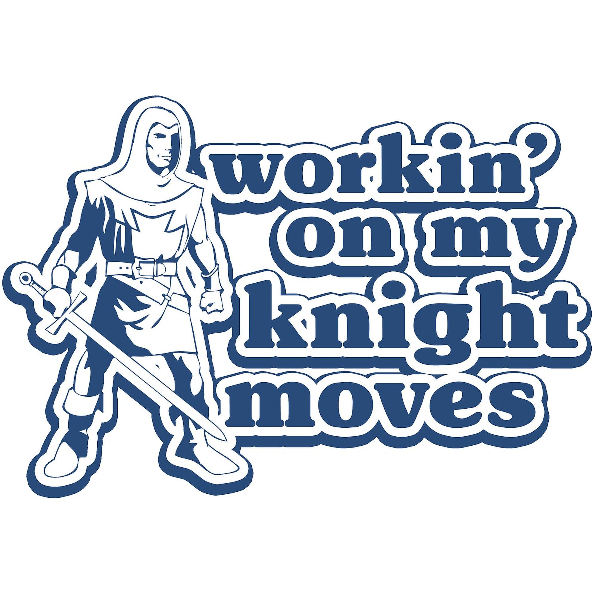 Knight Moves Rectangle Bumper Sticker - Durable Vinyl Car Decal for Windows, Laptops & More - Funny Chess-Themed Sticker for Cars, Laptops, Notebooks & DIY Projects