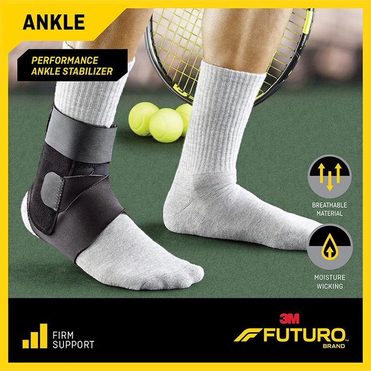 Futuro Adjustable Ankle Support Brace - Stabilizer for Sports, Running & Injury Recovery - Comfortable Performance Ankle Brace for Men & Women