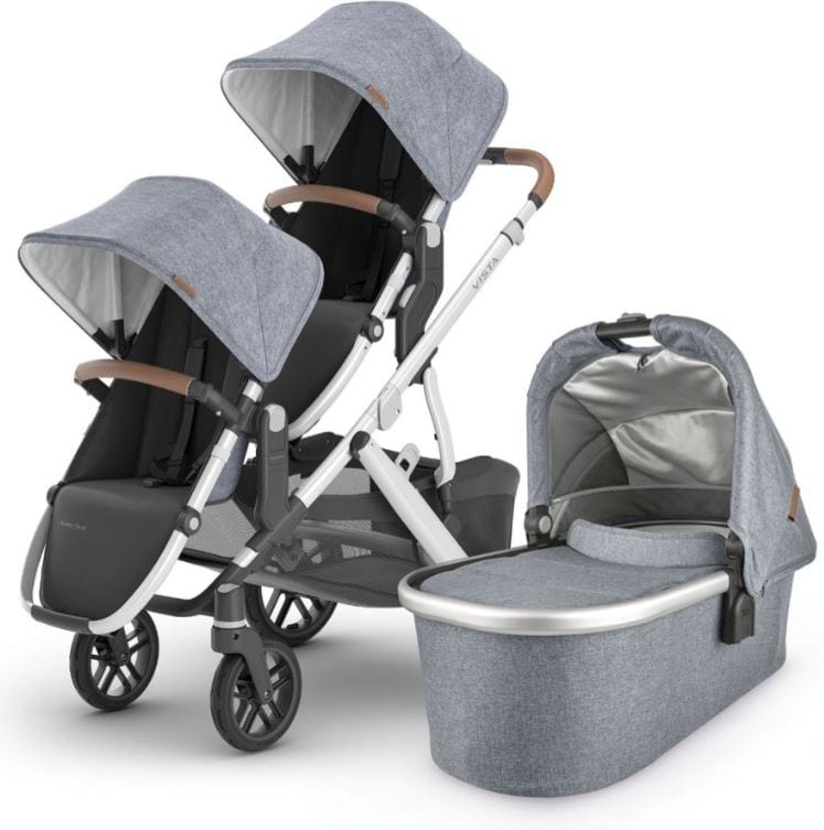UPPAbaby Vista V2 Double Stroller with RumbleSeat V2 - Lightweight Compact Baby Stroller for Twins or Siblings - Perfect for City Walks, Shopping & Travel