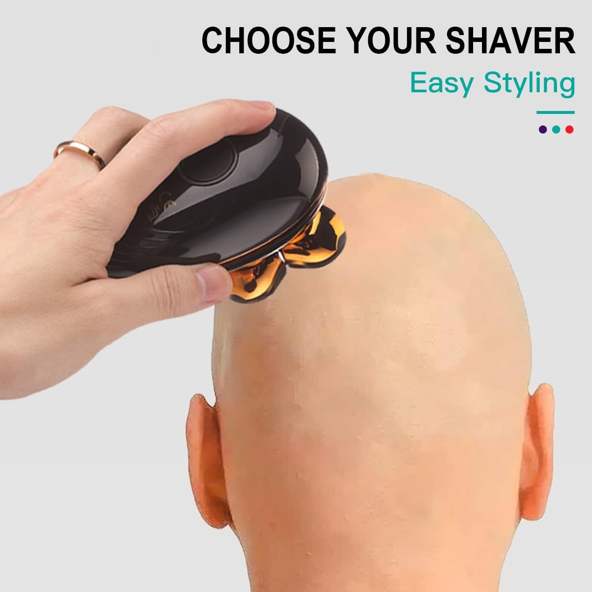 Professional 5-in-1 Men's Head Shaver & Beard Trimmer - Waterproof Rotary Shaver with 5D Floating Blades for Smooth Shaving & Grooming - Perfect for Home, Travel & Barber Use
