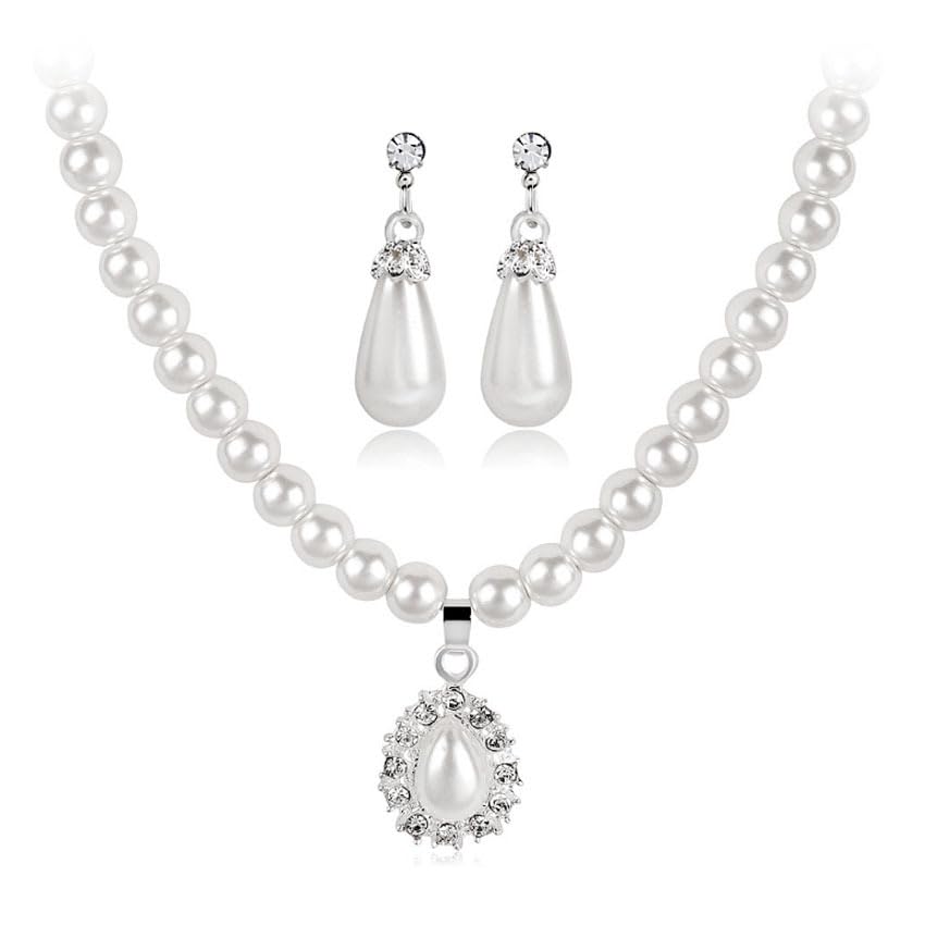 Vintage Pearl Choker Necklace Set - Elegant Gift for Her - Perfect for Weddings & Parties