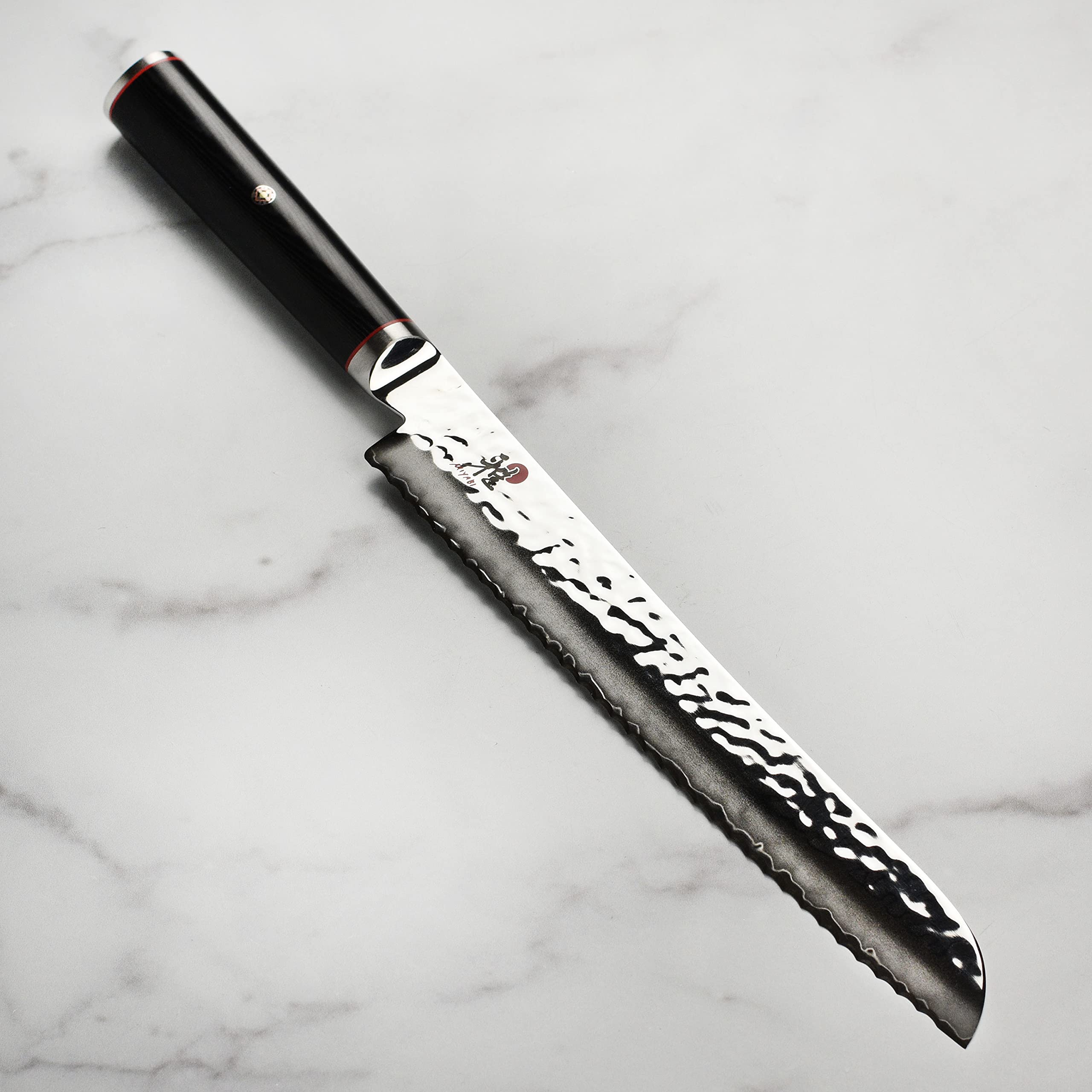 Miyabi Mizu SG2 9-inch Bread Knife - Premium Japanese Stainless Steel Slicing Knife for Artisan Bread, Pastries & Cake - Perfect for Home Bakers & Professional Chefs