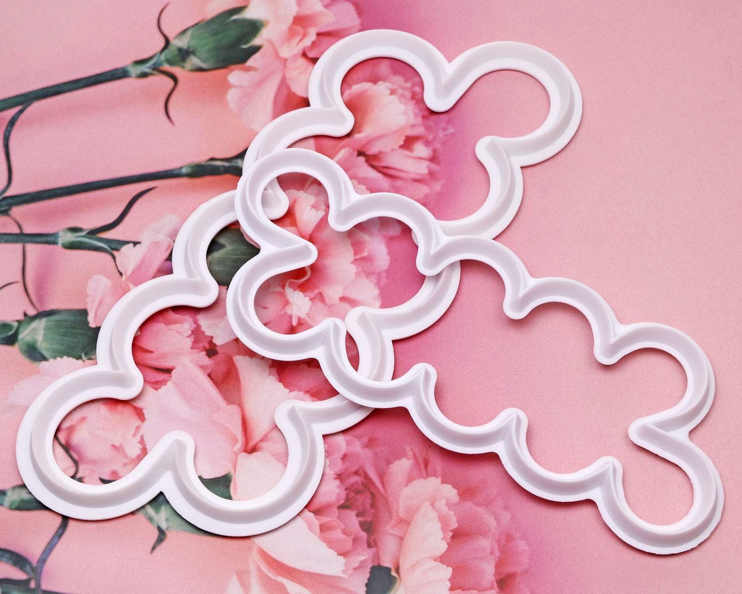 Penta Angel Cake Decorating Gumpaste Flowers - Sugar Craft Rose Mold Set (3pcs White) for Fondant, Gum Paste & Chocolate - Perfect for Wedding Cakes, Birthday Parties & DIY Baking Decorations