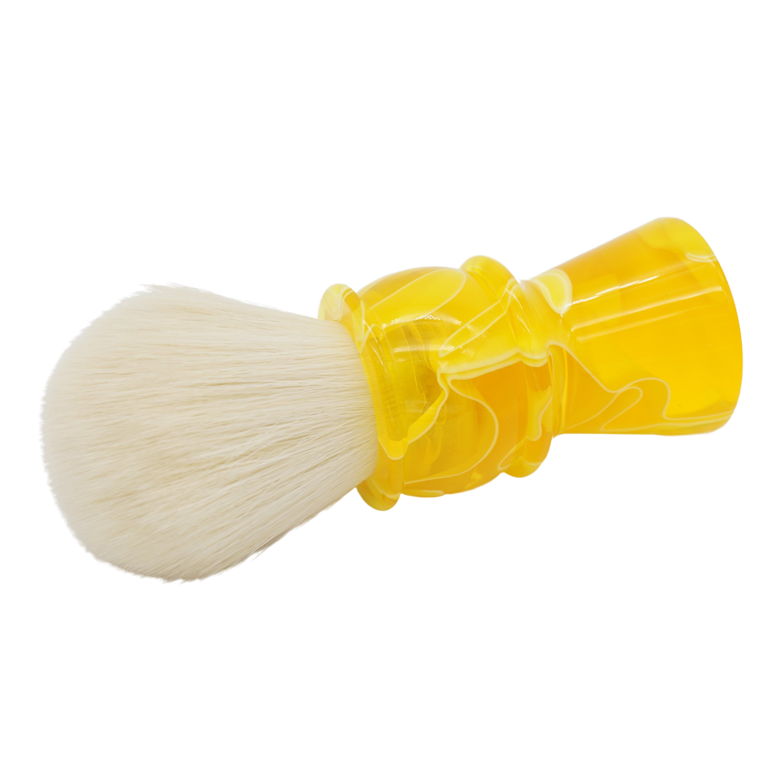 AP Shave Co. 24mm Cashmere Bulb Synthetic Shaving Brush - Premium Soft Bristles for Men's Wet Shaving - Yellow Handle - Perfect for Lathering Creams & Soaps