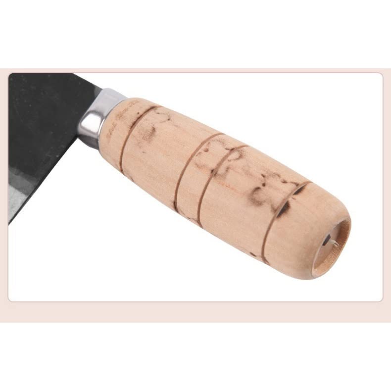 Professional Handmade Carbon Steel Chinese Cleaver Knife with Wooden Handle - Meat Cleaver, Chef Knife for Kitchen, Perfect for Chopping, Slicing, and Dicing