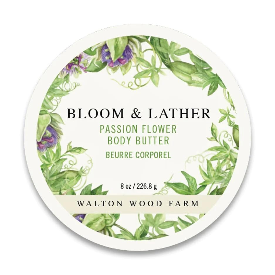 Walton Wood Farm Passion Flower Body Butter - Ultra Hydrating & Nourishing Moisturizer for Dry Skin | Perfect for Daily Use & Spa Nights