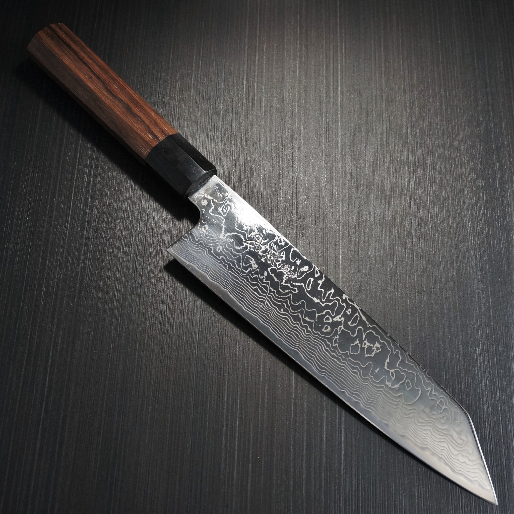 Premium SUKENARI Damascus Super Gold 2 Kiritsuke Wa Gyuto Chef Knife 210mm - Japanese High Carbon Steel Blade with Rosewood Handle - Perfect for Sushi, Meat Slicing & Professional Kitchen Use
