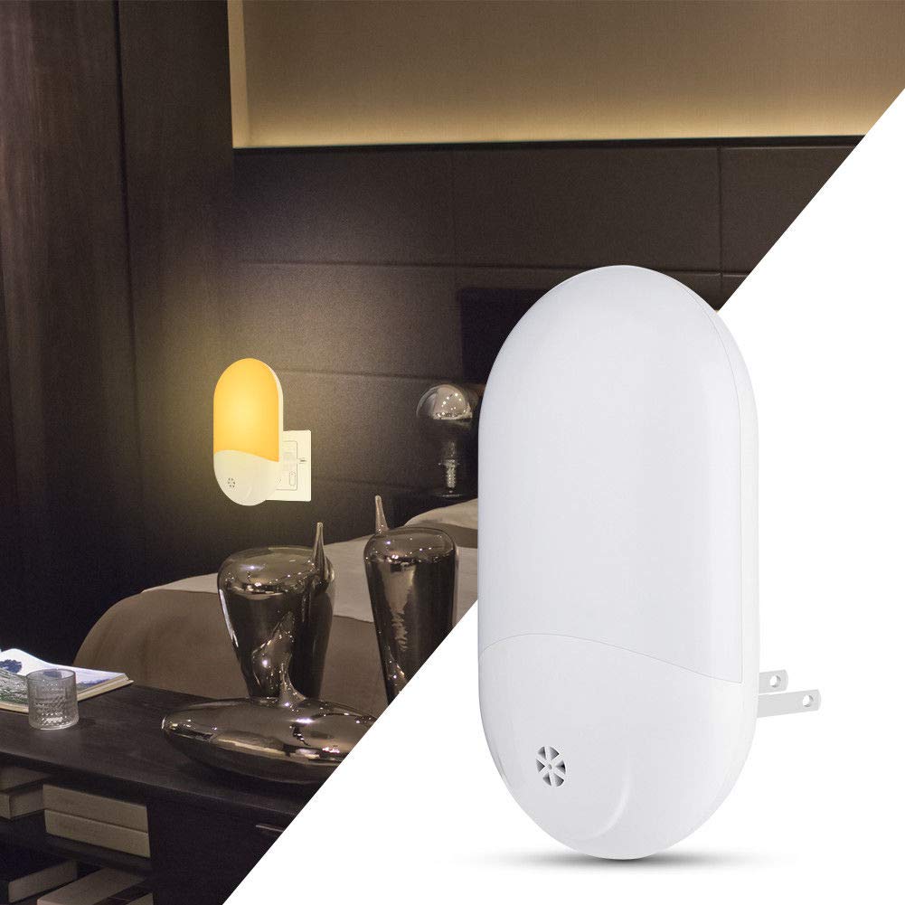 Auto On/Off LED Night Light with Light Sensor - 4 Pack Warm White Plug-in Night Lamp for Hallway, Bathroom, Stairs, Kitchen, Garage, Corridor & Bedroom - Energy Saving Dusk to Dawn Lighting for Safety & Convenience