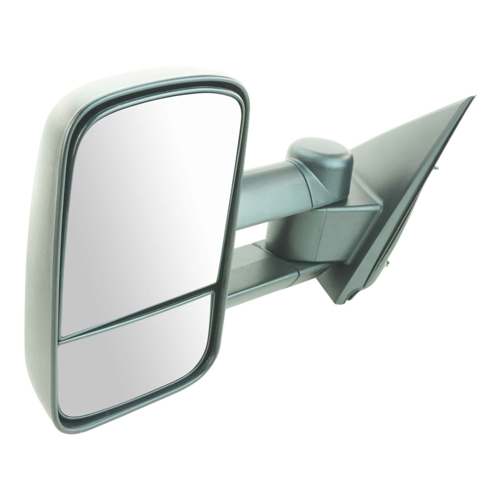 Chevy GMC Mirror Manual Towing Telescopic Textured LH RH Pair - Durable Side Mirrors for Trucks & Towing, Perfect for Off-Roading & Heavy-Duty Hauling