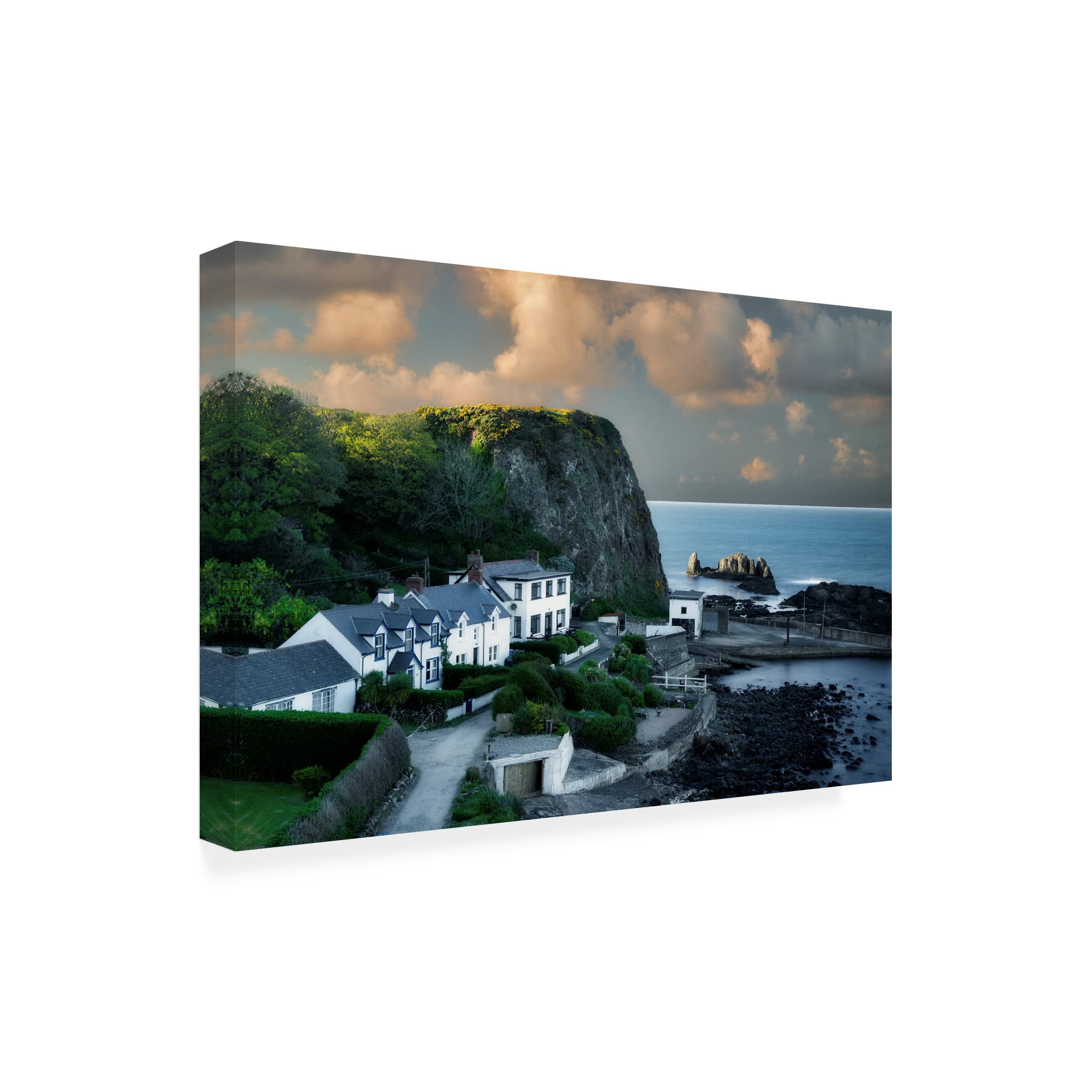 Dennis Frates 'Port Badden' Canvas Art Print - Premium Trademark Fine Art Wall Decor for Living Room, Bedroom & Office