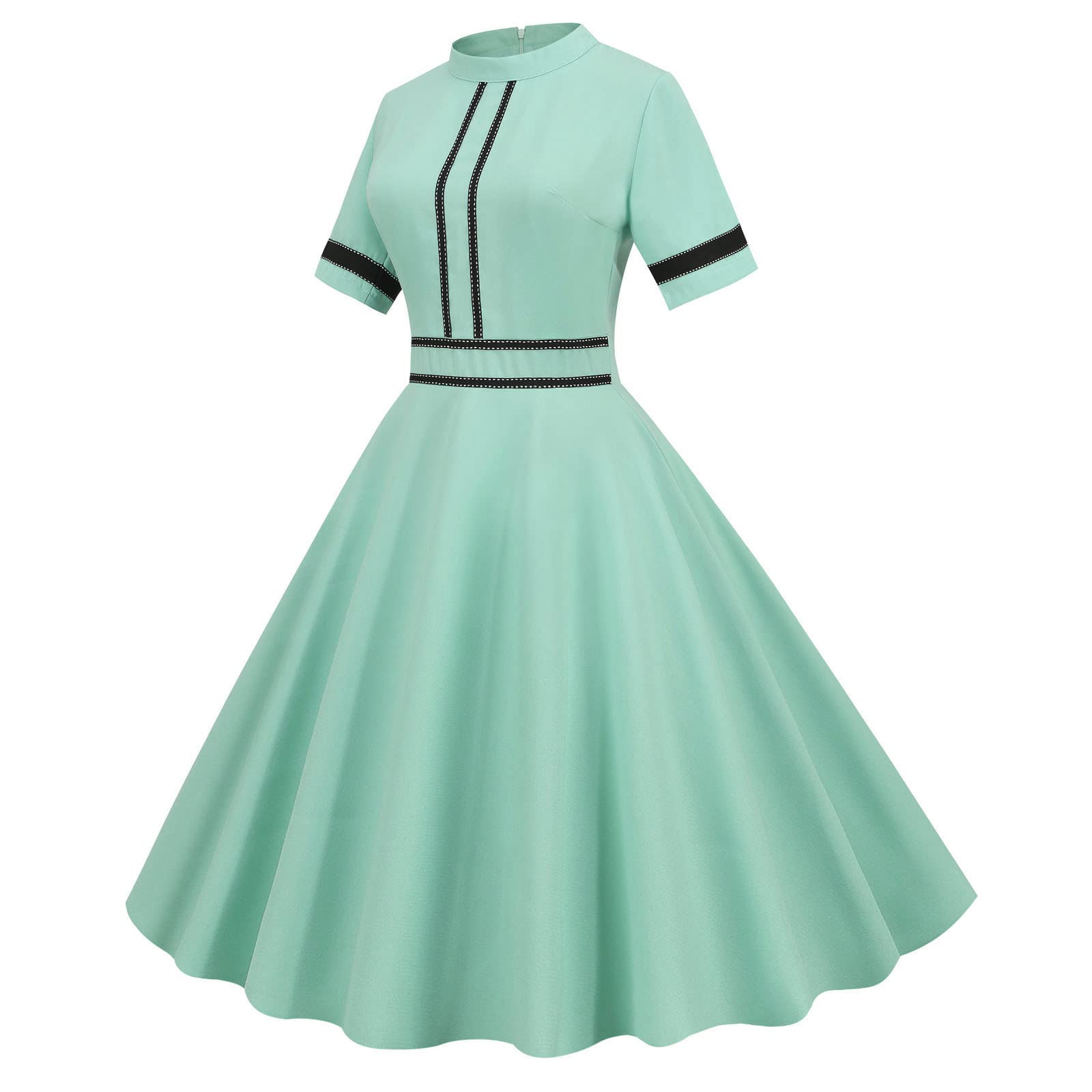 Vintage 1950s Floral Tea Dress for Women - Retro Swing Cocktail Party Dress with Spring Garden Print | Perfect for Casual Outings, Cocktail Parties & Vintage-Themed Events