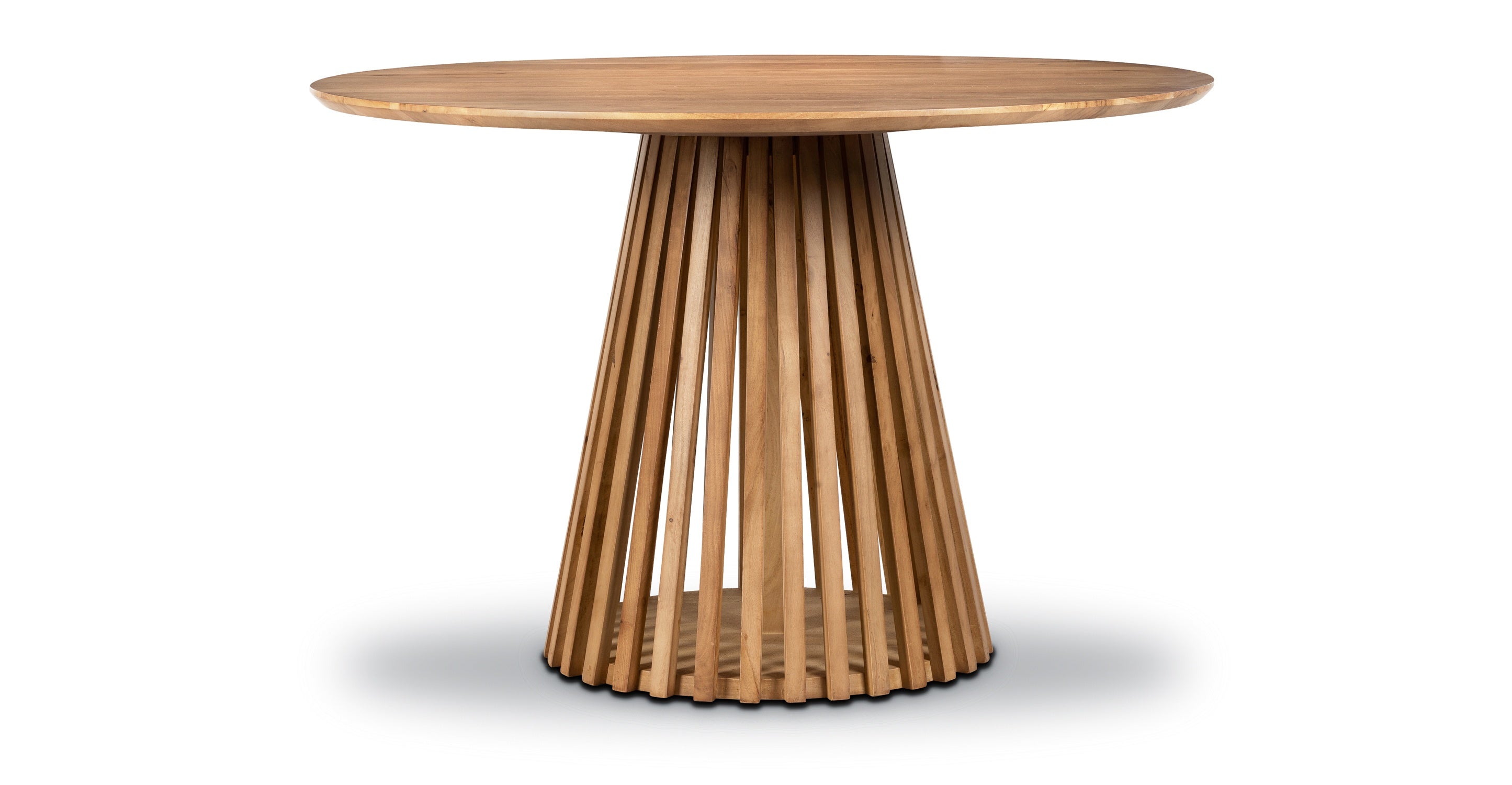 Gigi 46-Inch Round Dining Table - Modern Wood Kitchen Table for Small Spaces, Breakfast Nook & Cozy Family Meals
