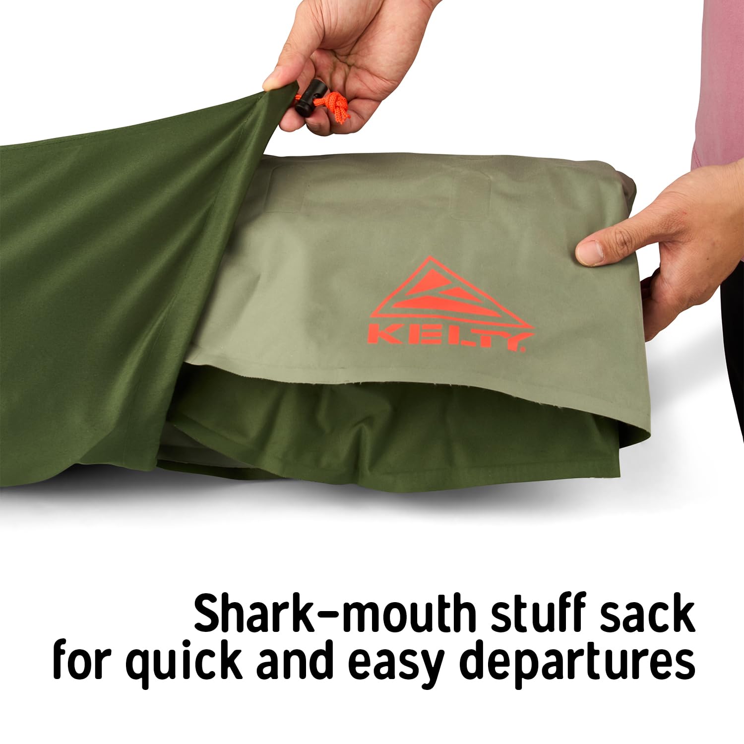 Kelty Kush Queen Air Mattress with Battery-Powered Pump - PVC-Free, 6-Inch Plush Camping Bed for Indoor & Outdoor Use - Includes Carry Bag - Perfect for Camping, Guest Beds, and Home Comfort