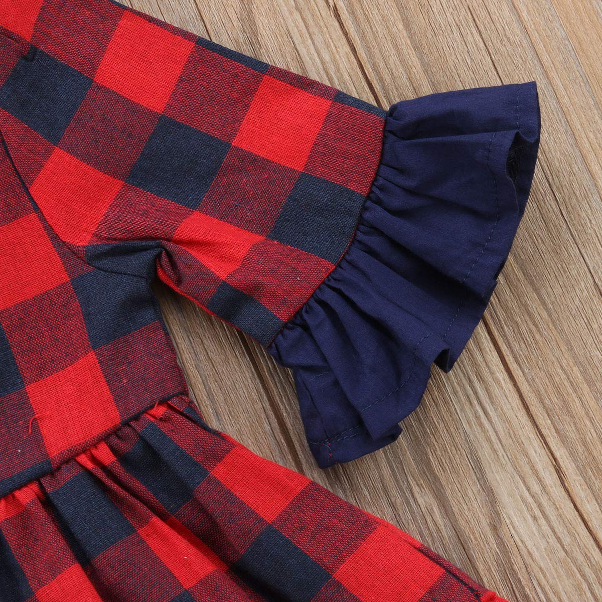Christmas Toddler Girls Long Sleeve Plaid Princess Party Dress - Cute Holiday Wedding Outfit for Kids | Perfect for Christmas Photos, Birthday Parties & Special Occasions