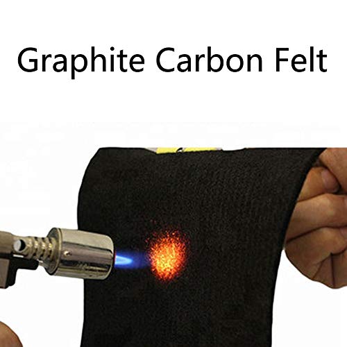 High Temperature Graphite Felt Carbon Fiber Welding Blanket - 3mm x 600mm x 1230mm - Fireproof Spark Protection for Metalworking, Forging & DIY Projects