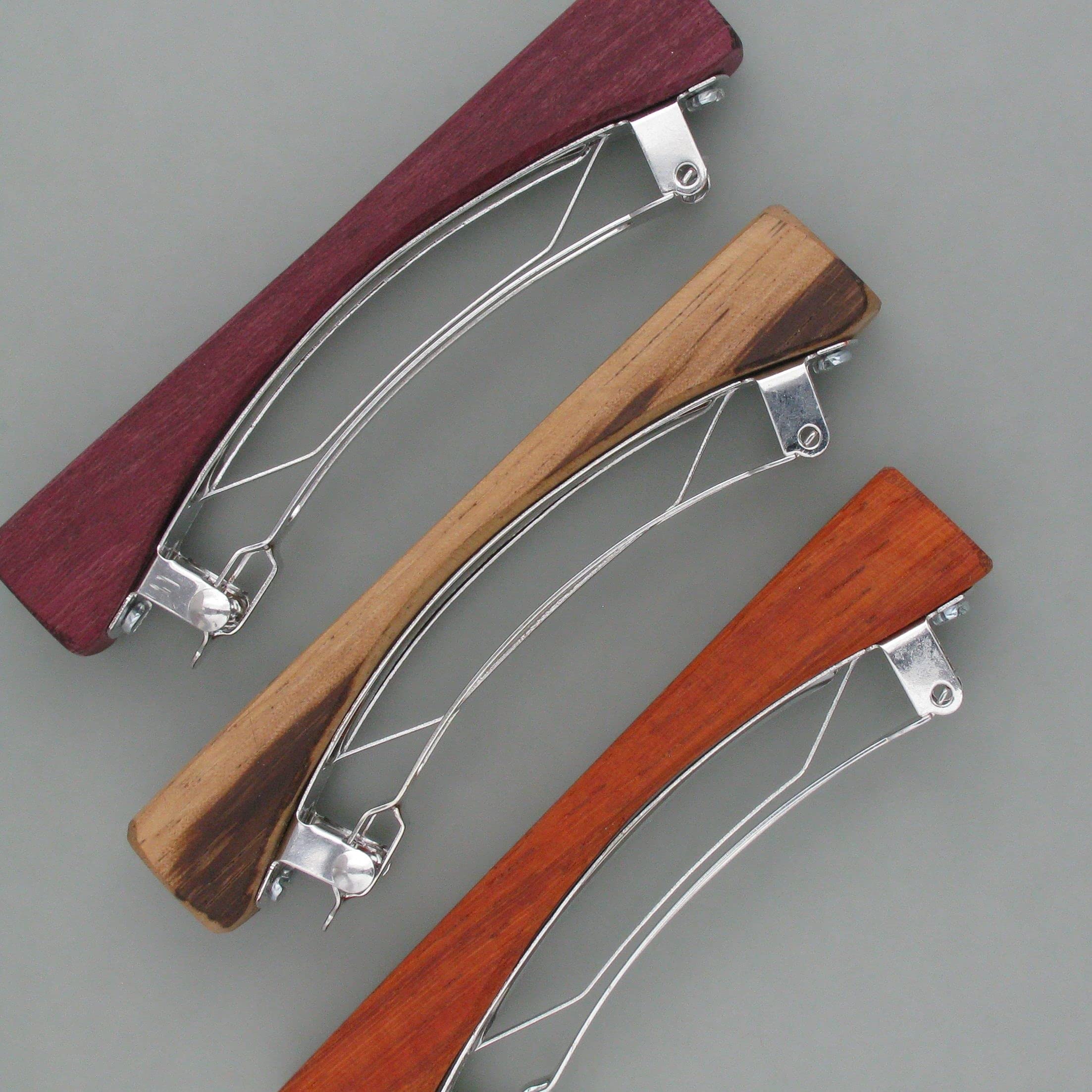 Elegant Wine Red Wooden Hair Clip for Women - Natural Wood Hair Accessory for Boho, Wedding & Everyday Use