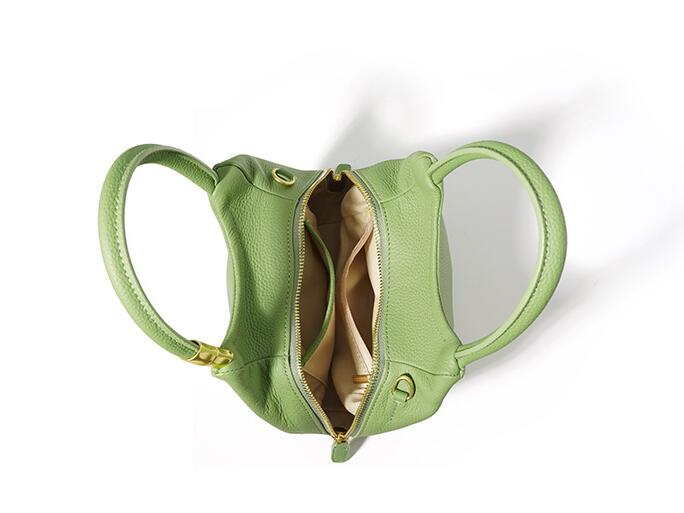 Stylish Green Small Women's Leather Tote Crossbody Handbag - Perfect for Work, Travel & Everyday Use