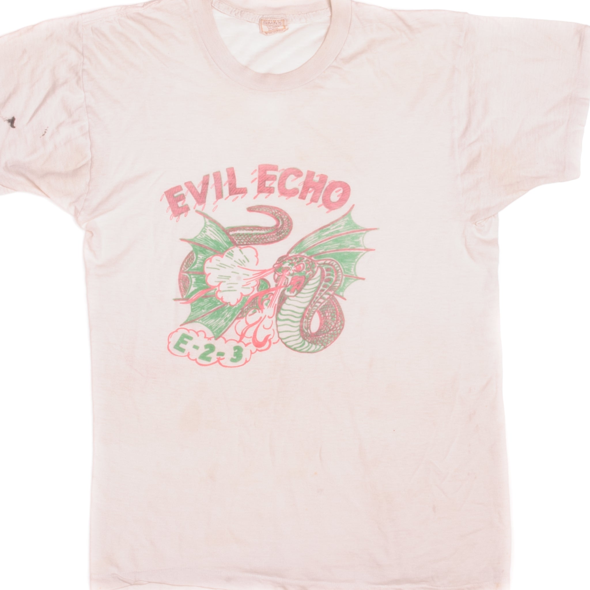 Vintage Evil Echo Submarine USS E-2-3 Graphic Tee Shirt - Small, Made in USA, 1960s 1970s Retro Navy Military Style - Perfect for Vintage Lovers & Military History Enthusiasts