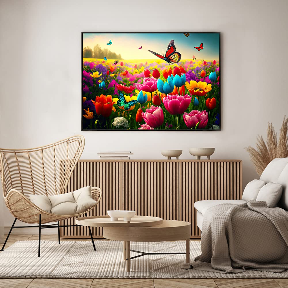 1000 Piece Jigsaw Puzzle for Adults - Colorful Challenging Impossible Puzzle Game for Family - Flowers and Butterflies Design - Perfect for Relaxation, Brain Training & Family Bonding Time