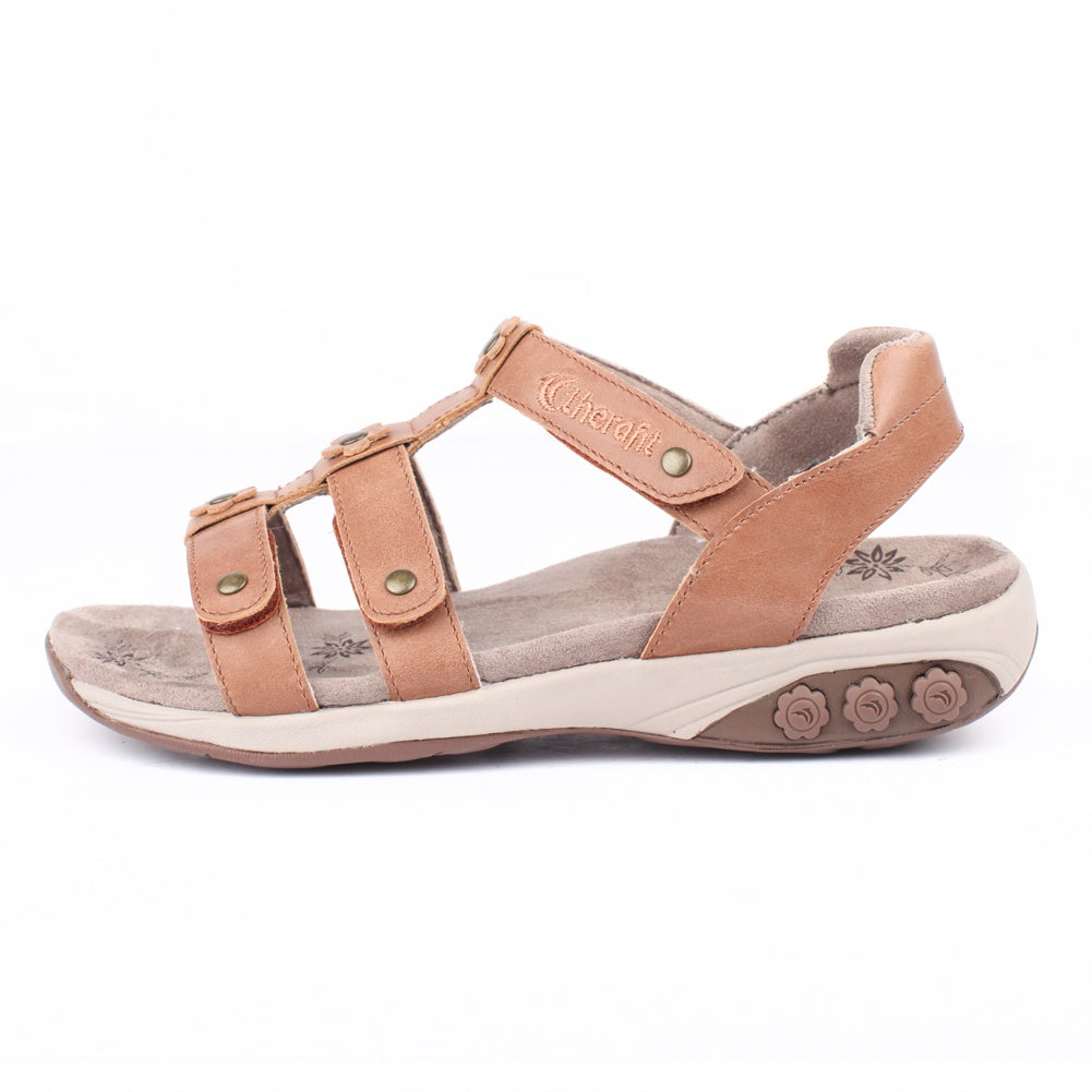 Claire Women's Adjustable Leather Gladiator Sandals - Stylish Summer Casual & Outdoor Walking Shoes for Women