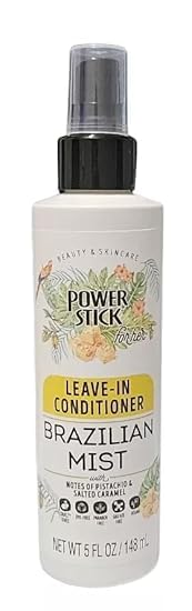 Brazilian Mist Leave-In Hair Conditioner - Pistachio & Salted Caramel Scent, 5 fl oz - Hydrating & Detangling for Smooth, Shiny Hair - Perfect for Daily Use & Styling
