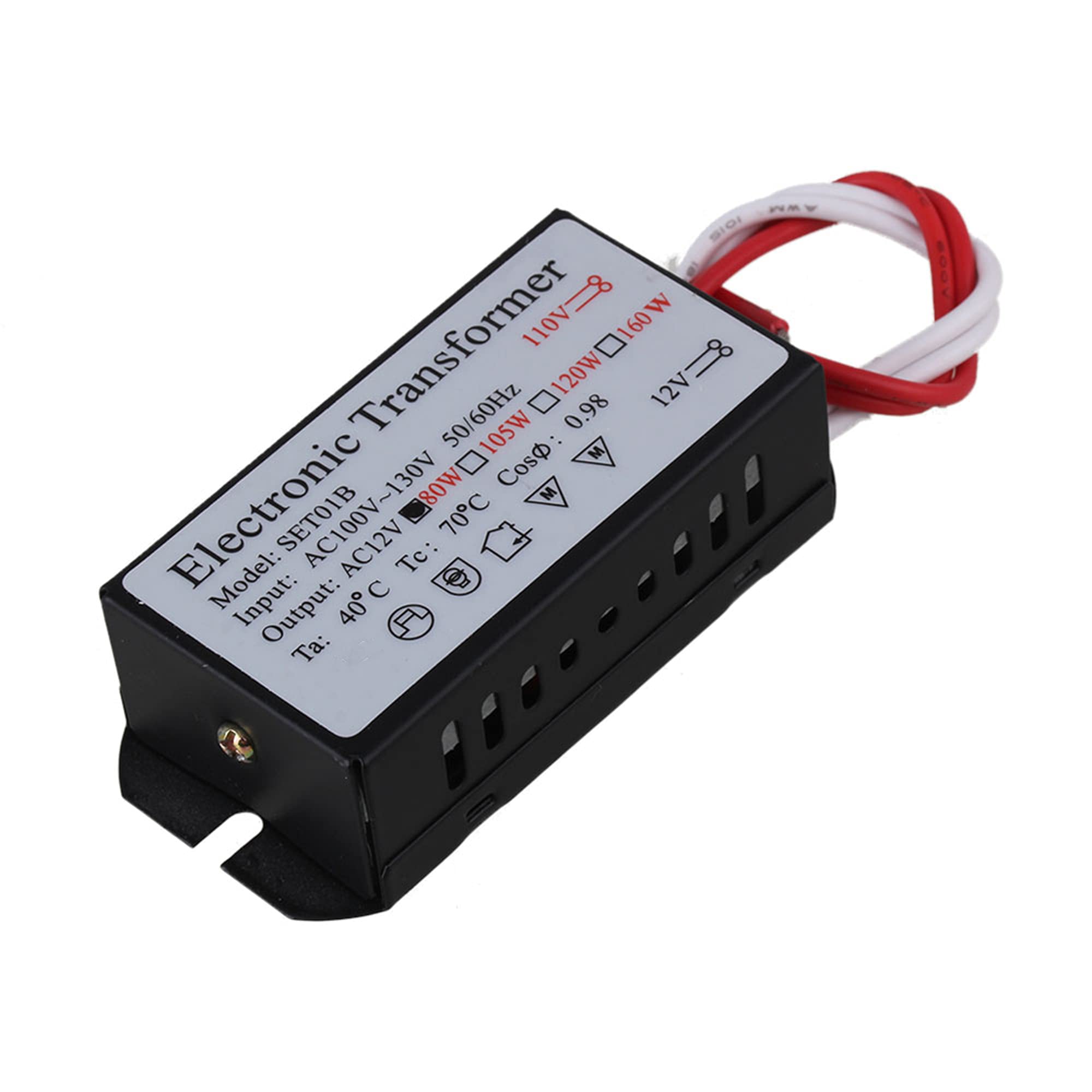 BQLZR 80W AC 110V to 12V Power Supply Transformer Adapter for LED Lamps - Perfect for Home Lighting, Landscape Lighting, and DIY Projects