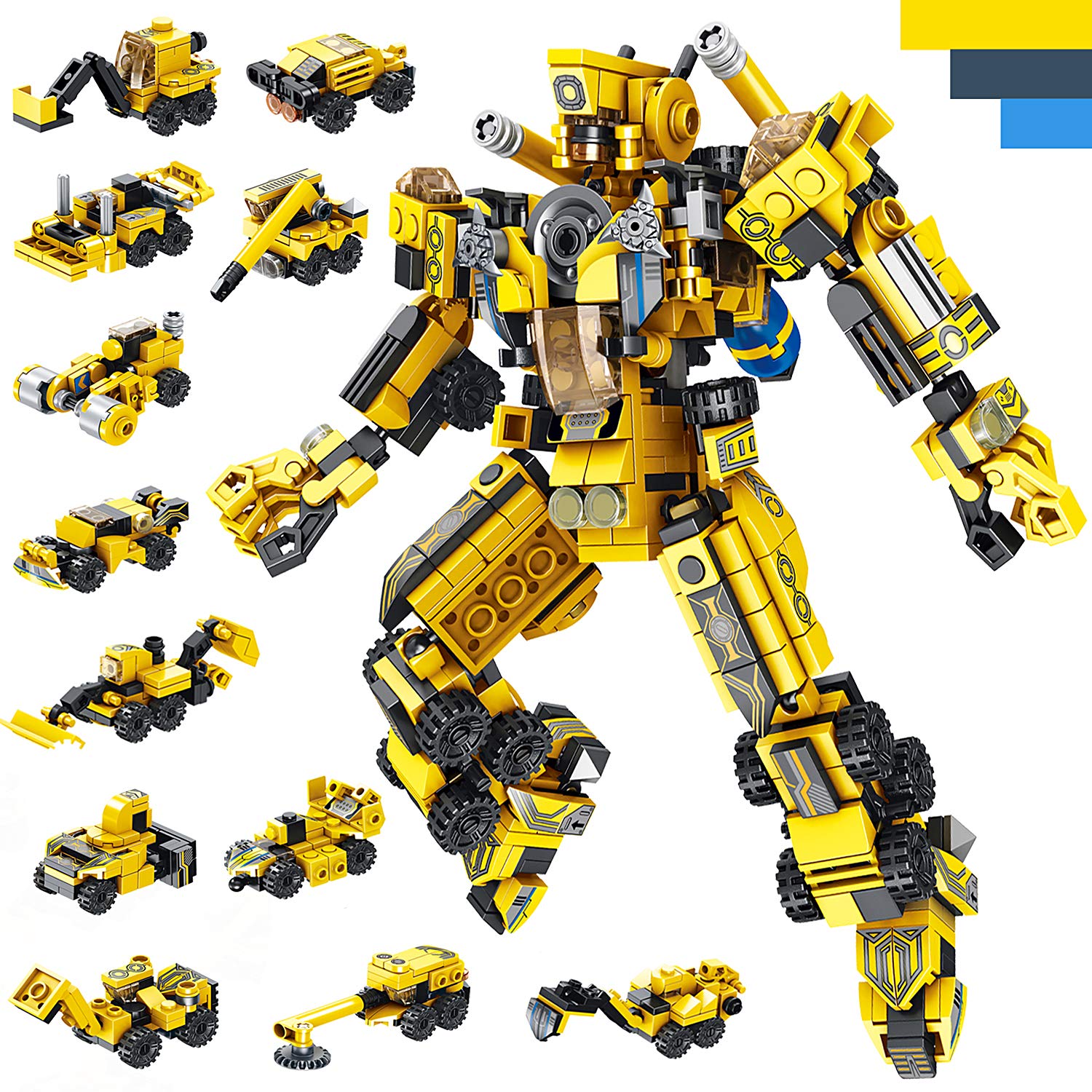 STEM Robot Building Kit for Kids Ages 6-11 - 573pcs Engineering Construction Toy with Vehicles, Educational Science Gift for Boys & Girls - Perfect for School Projects, Birthday Gifts & Creative Play