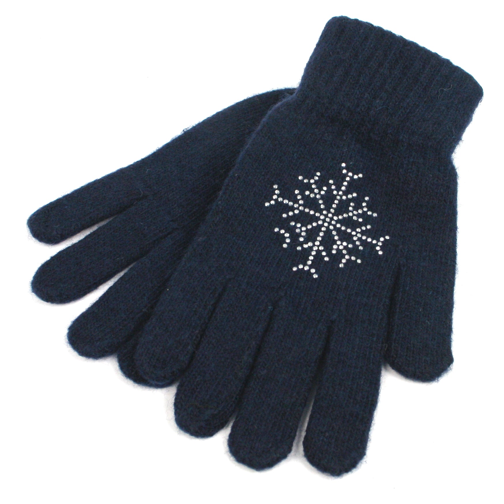 Winter Gloves for Men & Women - Warm Blue Snowflake Pattern Gloves for Skiing, Snowboarding & Outdoor Activities