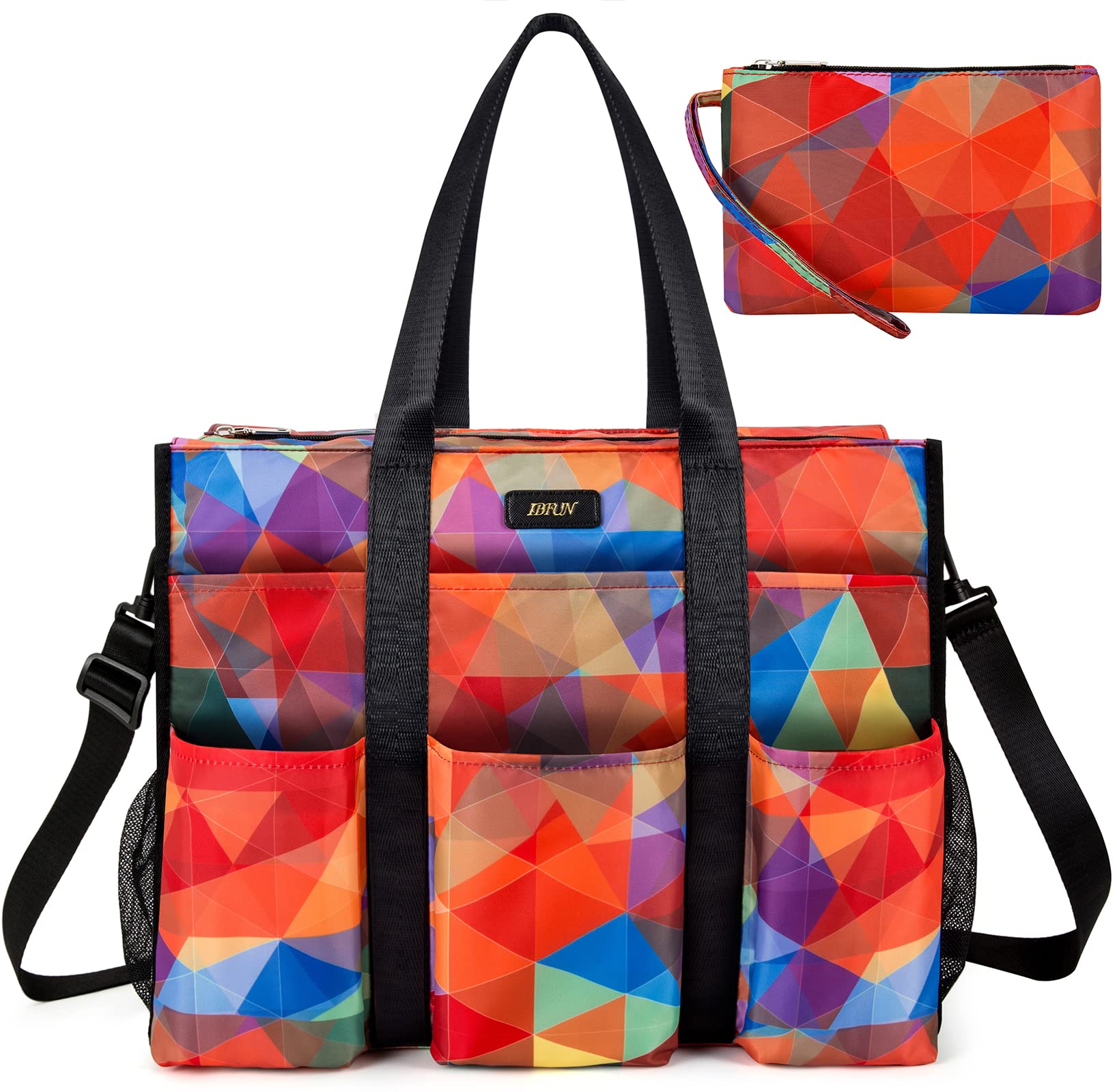 IBFUN 14/24 Pocket Teacher Tote Bag - Durable Work Bag for Women Professionals & School Use