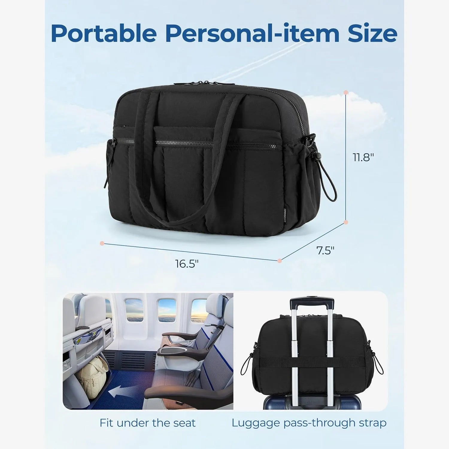 Waterproof Gym Duffle Bag for Men & Women - Large Sports Travel Duffel with Shoe Compartment - Perfect for Workout, Gym, Travel & Weekend Getaways