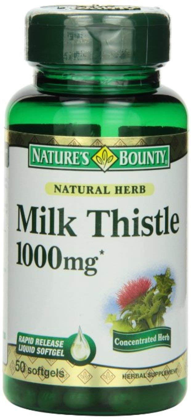 Nature's Bounty Milk Thistle 1000mg Softgels - 50 Count (Pack of 9) | Liver Support Supplement with Silymarin | Detox & Digestive Health for Men & Women | Perfect for Daily Wellness Routine & Post-Alcohol Recovery