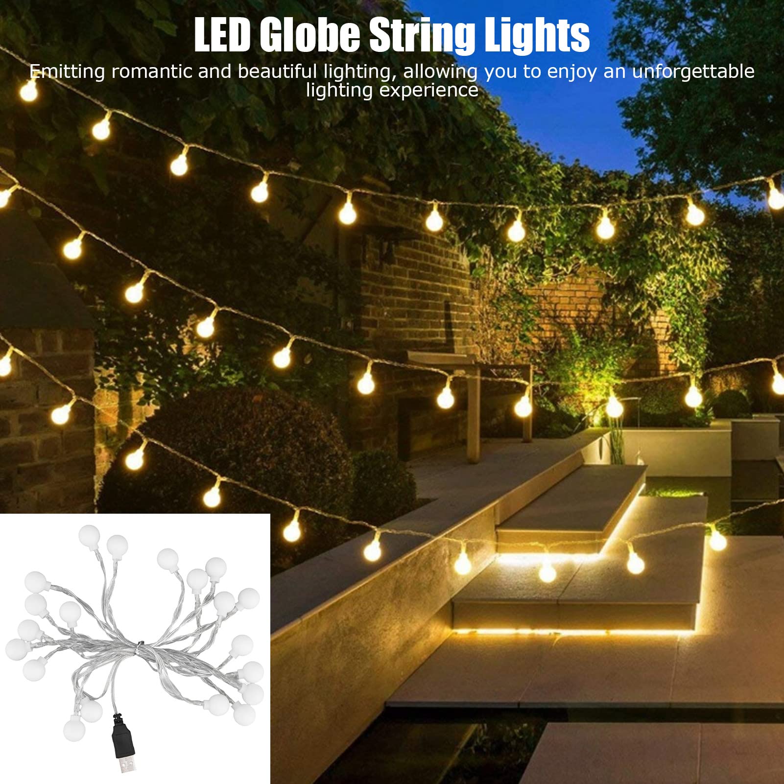 20LED String Lights 3M USB - Outdoor Indoor Party Decor