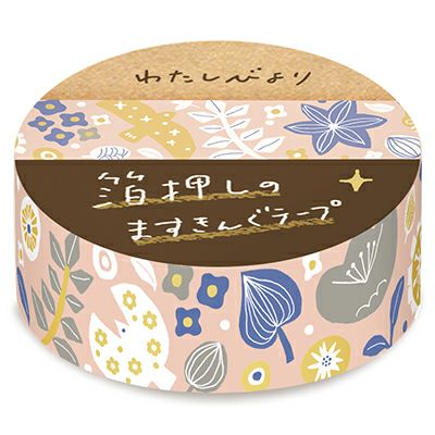 Decorative Bird & Flower Foiled Washi Tape for Scrapbooking, Journaling, Gift Wrapping & DIY Crafts - Premium Japanese Paper Tape for Creative Projects