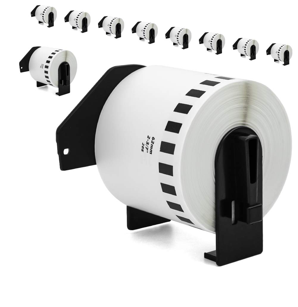 Orison DK-2205 Continuous White Labels - 62mm x 30.48m (2-3/7