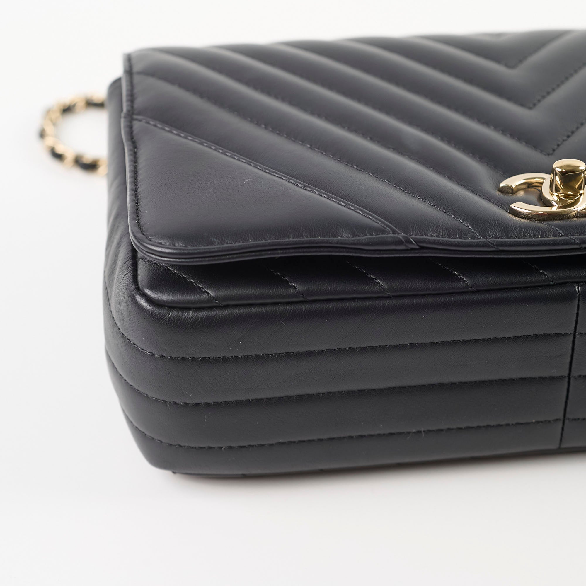 Chanel Small Chevron Quilted Flap Bag in Black | Luxury Designer Handbag for Women | Perfect for Evening Events, Parties & Special Occasions