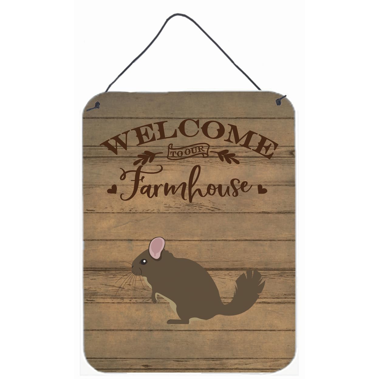 Chinchilla Welcome Wall Decor - 12x16 Aluminum Metal Sign for Kitchen, Bar, Bathroom & Front Door | Multicolor Home Plaque | Perfect for Housewarming Gifts & Pet Lover Decor