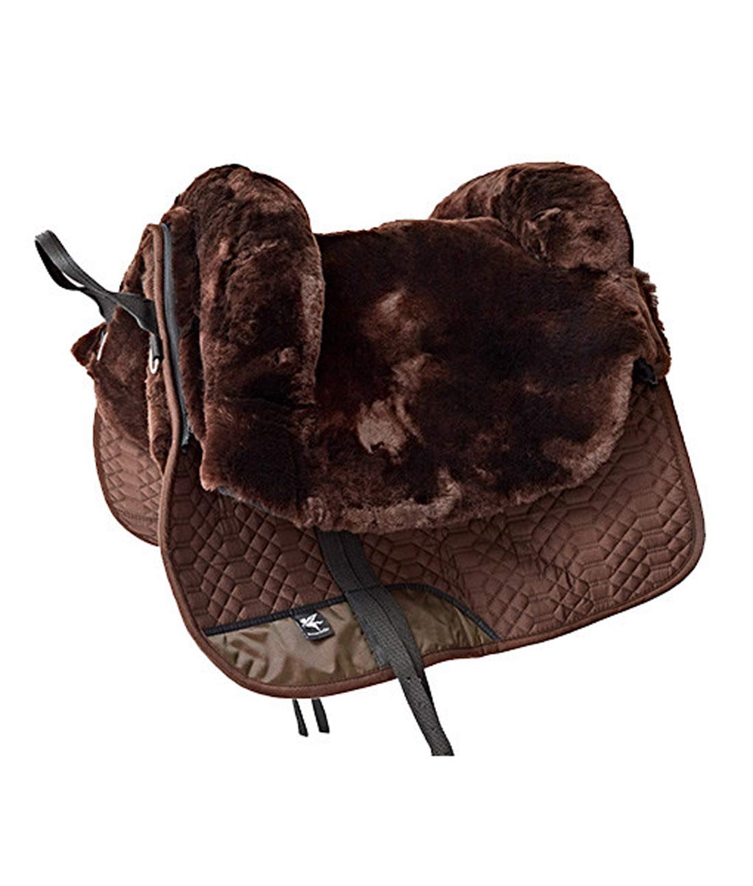 Engel Genuine Sheepskin Lined Bareback Pad for Horses - Western Style Riding Comfort - Perfect for Trail Rides, Training & Equestrian Activities
