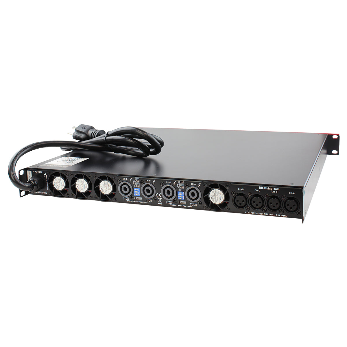 Blastking D16K 16000W 4-Channel Class D Professional Power Amplifier - Perfect for Live Concerts, DJ Performances & Studio Recording