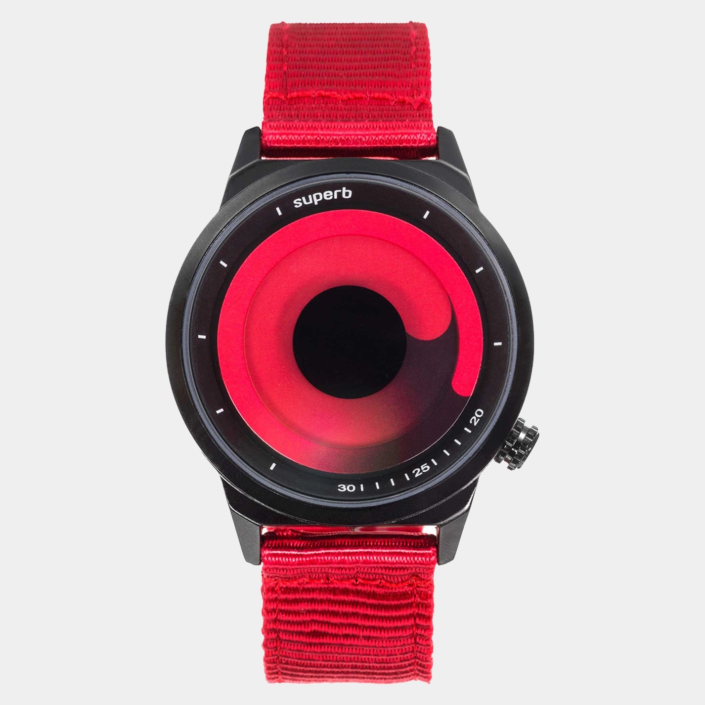 Manali Wave Blood NATO Red Watch Strap - Durable Nylon Military Style Band for G-Shock, Casio, Seiko & More - Perfect for Outdoor Adventures, Hiking & Tactical Use