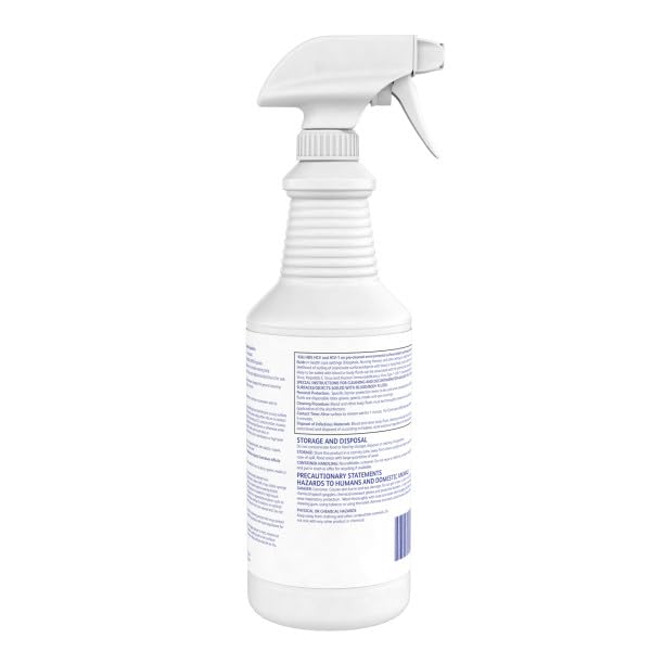 Diversey Avert Sporicidal Disinfectant Cleaner - 32 Oz Spray Bottle (12/Carton) | Hospital-Grade Disinfection for Healthcare, Schools & Commercial Use