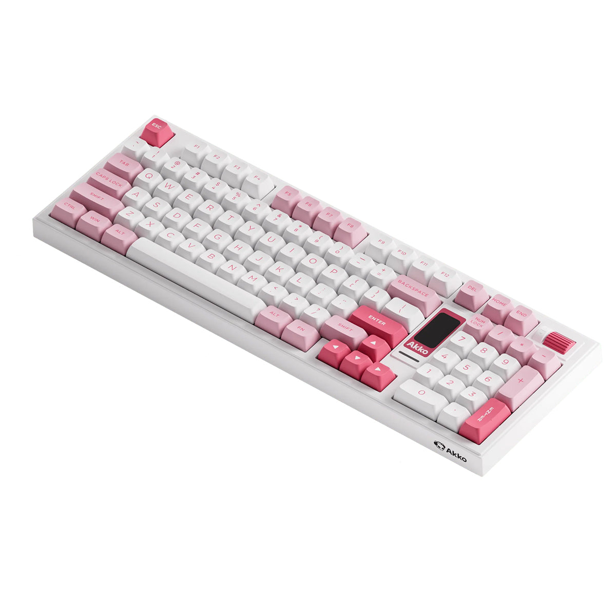 Akko 5098B Prunus Lannesiana Compact 1800 Wireless Mechanical Keyboard with LCD & RGB Backlit - Hot-Swappable Piano Pro V3 Switches for Gaming, Typing & Office Work